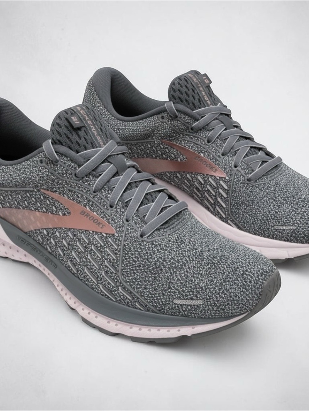 Brooks Adrenaline GTS 21 Black Lilac Running Shoes 1203291B528 Womens 10